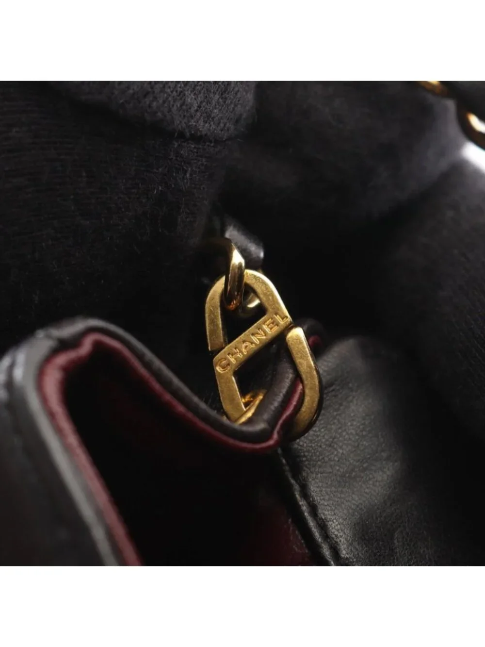Chanel Shoulder Bag Mademoiselle Black Lambskin Chain